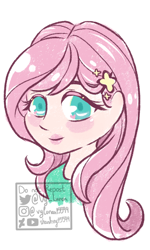 Size: 450x750 | Tagged: safe, artist:helithusvy, fluttershy, human, g4, doodle, female, green eyes, humanized, solo