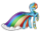 Size: 2943x2038 | Tagged: safe, artist:midfire, rainbow dash, pegasus, pony, g4, clothes, cute, dashabetes, dress, female, folded wings, gala dress, high res, mare, raised hoof, simple background, smiling, solo, transparent background, wings