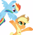 Size: 3500x3757 | Tagged: safe, artist:cloudy glow, applejack, rainbow dash, earth pony, pegasus, pony, g4, my little pony: the movie, .ai available, cute, dashabetes, duo, female, high res, jackabetes, movie accurate, simple background, transparent background, underhoof, vector
