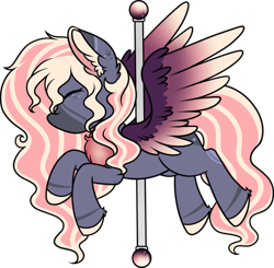 Size: 903x885 | Tagged: safe, artist:mourningfog, oc, oc only, pegasus, pony, carousel, simple background, solo, transparent background