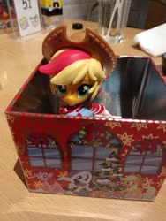 Size: 720x960 | Tagged: safe, applejack, pinkie pie, rarity, equestria girls, g4, christmas, doll, equestria girls minis, eqventures of the minis, female, holiday, house, irl, malaysia, photo, toy