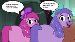 Size: 1022x574 | Tagged: safe, edit, screencap, kelpie, g4, bramble (ducktales), briar (ducktales), butt, disney xd, ducktales, ducktales 2017, looking at you, not fluttershy, not twilight sparkle, of course, plot, pony reference, spoilers for another series, voice actor joke, wet mane