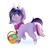 Size: 2000x2000 | Tagged: safe, artist:melpone, oc, oc only, pony, unicorn, basket, bunny ears, chibi, clothes, easter basket, female, high res, mare, scarf, simple background, solo, white background