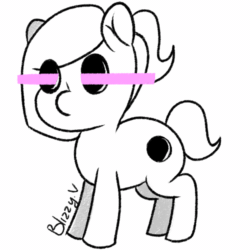 Size: 500x500 | Tagged: safe, artist:blizzy void, oc, oc only, pony, animated, black and white, female, gif, grayscale, mare, monochrome, solo, wat