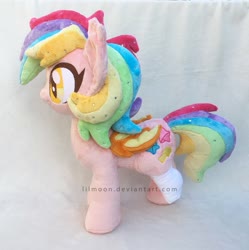 Size: 1196x1200 | Tagged: safe, artist:lilmoon, oc, oc only, oc:paper stars, pony, amputee, bandage, cute, female, irl, missing limb, photo, plushie, solo