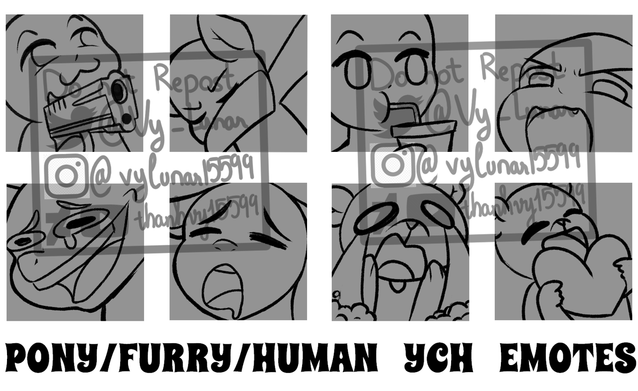 cursed emojis ych by ohViola -- Fur Affinity [dot] net