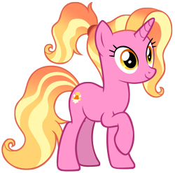 Size: 6497x6415 | Tagged: safe, artist:andoanimalia, luster dawn, pony, unicorn, g4, the last problem, absurd resolution, cutie mark, female, mare, raised hoof, simple background, smiling, solo, transparent background, vector