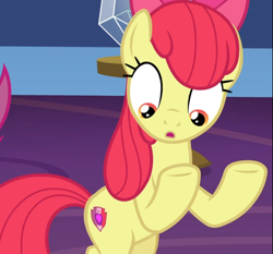 Size: 1006x937 | Tagged: safe, screencap, apple bloom, pony, g4, growing up is hard to do, bipedal, cropped, female, older, older apple bloom, solo