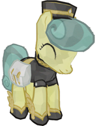 Size: 1888x2456 | Tagged: safe, artist:topsangtheman, gameloft, golden hooves (g4), crystal pony, pony, g4, eyes closed, simple background, transparent background