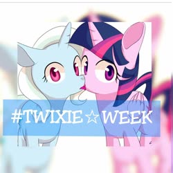 Size: 1024x1024 | Tagged: artist needed, safe, edit, trixie, twilight sparkle, pony, g4, challenge, female, lesbian, ship:twixie, shipping, translation request
