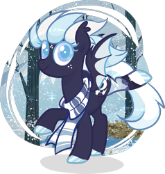 Size: 1167x1224 | Tagged: safe, artist:frostwyrmsfury, oc, oc only, oc:snow moon, bat pony, pony, female, mare, simple background, solo, transparent background