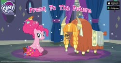 Size: 1200x630 | Tagged: safe, gameloft, pinkie pie, yelena, earth pony, pony, yak, g4, official, the last problem, advertisement, april fools, facebook, female, mare, my little pony logo, older, older pinkie pie