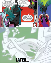 Size: 663x807 | Tagged: safe, edit, edited screencap, idw, screencap, king sombra, queen chrysalis, radiant hope, changeling, changeling queen, pony, umbrum, unicorn, g4, siege of the crystal empire, the ending of the end, spoiler:comic, spoiler:comic36, arguments on the comments, female, magic, male, petrification