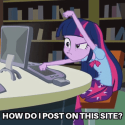 Size: 512x512 | Tagged: safe, edit, edited screencap, screencap, twilight sparkle, equestria girls, g4, my little pony equestria girls, animated, april fools 2020, caption, computer, confused, cropped, derp, faic, female, image macro, keyboard, meme, solo, struggle with technology, text