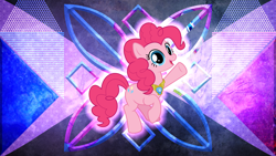 Size: 3840x2160 | Tagged: safe, artist:jhayarr23, artist:laszlvfx, edit, pinkie pie, earth pony, pony, g4, element of laughter, female, high res, mare, solo, wallpaper, wallpaper edit