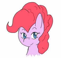 Size: 2048x1926 | Tagged: safe, artist:omegapony16, pinkie pie, earth pony, pony, g4, female, mare, simple background, smiling, solo, white background