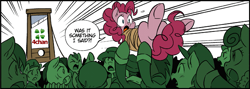 Size: 1767x628 | Tagged: safe, artist:nekoshiei, color edit, edit, editor:anonycat, seven seas, pinkie pie, oc, oc:anon, earth pony, pony, g4, my little pony: the manga, my little pony: the manga volume 2, /mlp/, 4chan, colored, cropped, execution, female, guillotine, mare, rope, tied up