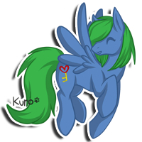 Size: 200x200 | Tagged: safe, artist:gazecreative, oc, oc only, pegasus, pony, eyes closed, paw prints, pegasus oc, simple background, smiling, solo, transparent background, wings
