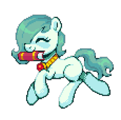 Size: 689x683 | Tagged: safe, artist:hikkage, oc, oc only, oc:emerald jewel, pony, colt quest, book, cute, ocbetes, pixel art, simple background, solo, transparent background