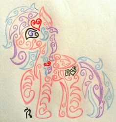 Size: 3120x3294 | Tagged: oc name needed, safe, artist:dawn-designs-art, oc, oc only, pegasus, pony, abstract, abstract art, high res, modern art, solo, traditional art