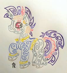 Size: 3012x3312 | Tagged: oc name needed, safe, artist:dawn-designs-art, oc, oc only, pony, unicorn, abstract, abstract art, high res, modern art, solo, traditional art