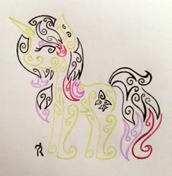 Size: 3005x3077 | Tagged: oc name needed, safe, artist:dawn-designs-art, oc, oc only, pony, unicorn, abstract, abstract art, high res, modern art, solo, traditional art