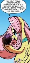 Size: 293x616 | Tagged: safe, artist:brenda hickey, idw, official comic, fluttershy, pegasus, pony, g4, spoiler:comic, spoiler:comic14, comic panel, cropped, long hair