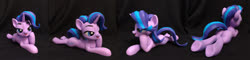 Size: 2173x524 | Tagged: safe, artist:vita96, starlight glimmer, pony, g4, figurine, irl, photo, prone, solo