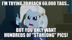 Size: 1280x714 | Tagged: safe, edit, edited screencap, screencap, trixie, equestria girls, g4, my little pony equestria girls: rainbow rocks, caption, image macro, implied starlight glimmer, meme, text, trixie yells at everything