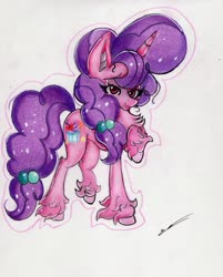 Size: 2419x3009 | Tagged: safe, artist:luxiwind, sugar belle, pony, g4, female, high res, solo, traditional art