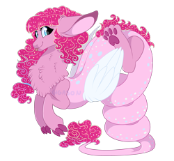 Size: 2700x2500 | Tagged: safe, artist:gigason, oc, oc only, draconequus, female, high res, interspecies offspring, offspring, parent:discord, parent:pinkie pie, parents:discopie, simple background, solo, tongue out, transparent background