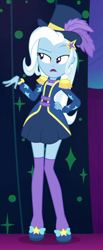 Size: 388x938 | Tagged: safe, screencap, trixie, equestria girls, equestria girls specials, g4, my little pony equestria girls: better together, my little pony equestria girls: spring breakdown, cropped, female, hat, magician outfit, top hat