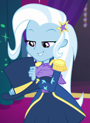 Size: 684x932 | Tagged: safe, screencap, trixie, equestria girls, equestria girls specials, g4, my little pony equestria girls: better together, my little pony equestria girls: spring breakdown, cropped, female, magician outfit