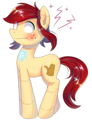 Size: 1900x2500 | Tagged: source needed, safe, artist:patchnpaw, oc, oc only, oc:canni soda, pony, robot, robot pony, galacon, simple background, solo, transparent background