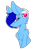 Size: 894x1208 | Tagged: safe, artist:blue pines, artist:dipper-blue-pines, oc, oc only, oc:brushie brusha, earth pony, pony, blue mane, cutie mark, headphones, looking at you, simple background, solo, transparent background
