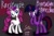 Size: 2431x1600 | Tagged: safe, artist:starflashing twinkle, rarity, twilight sparkle, alicorn, pony, unicorn, elements of insanity, g4, anti-hero, anti-heroine, brutalight sparcake, confident, cutie mark, eye, eyes, eyeshadow, general hat, hair, hooves, makeup, rarifruit, sexy, shadow, tail, tomboy, twilight sparkle (alicorn), wings