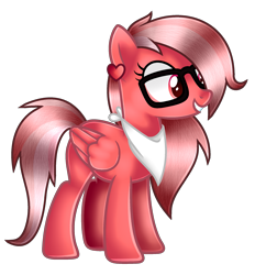 Size: 1909x2053 | Tagged: safe, artist:cindystarlight, oc, oc only, oc:loveheart, pegasus, pony, female, glasses, mare, simple background, solo, transparent background