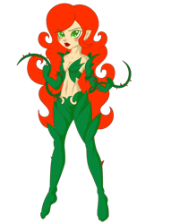 Size: 1700x2222 | Tagged: safe, artist:j053ph-d4n13l, oc, oc only, oc:poison ivy (ice1517), equestria girls, g4, belly button, blushing, commission, equestria girls-ified, female, lipstick, midriff, simple background, solo, transparent background, vine