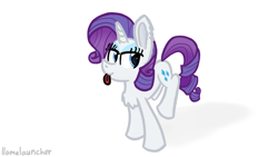 Size: 3840x2160 | Tagged: safe, artist:llamalauncher, rarity, pony, unicorn, g4, female, high res, solo, tongue out