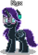 Size: 123x176 | Tagged: safe, oc, oc only, oc:nyx, alicorn, pony, pony town, alicorn oc, female, filly, glasses, hairband, headband, horn, simple background, solo, transparent background, wings