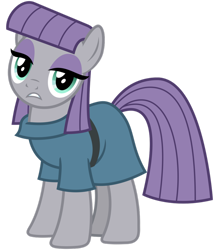 Size: 896x1024 | Tagged: artist needed, source needed, safe, maud pie, earth pony, pony, g4, belt, clothes, dress, eyeshadow, female, looking at you, makeup, mare, simple background, solo, transparent background, vector