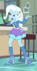 Size: 304x574 | Tagged: safe, screencap, trixie, equestria girls, equestria girls specials, g4, my little pony equestria girls: better together, my little pony equestria girls: forgotten friendship, boots, clothes, cropped, female, hoodie, shoes, skirt, solo