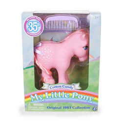 Size: 500x500 | Tagged: safe, cotton candy (g1), g1, official, 35th anniversary, irl, photo, retro, stock image, toy
