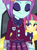 Size: 797x1080 | Tagged: safe, screencap, sour sweet, sunny flare, human, equestria girls, g4, my little pony equestria girls: friendship games, clothes, crystal prep academy uniform, eyes closed, eyeshadow, female, freckles, makeup, necktie, pleated skirt, school tie, school uniform, schoolgirl, skirt