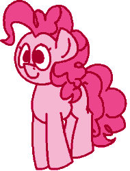Size: 298x392 | Tagged: safe, artist:skookz, pinkie pie, earth pony, pony, g4, animated, bouncing, cute, diapinkes, female, gif, happy, missing cutie mark, ponk, simple background, smiling, solo, transparent background, two-frame gif
