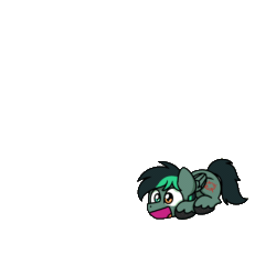 Size: 1200x1200 | Tagged: safe, artist:sugar morning, part of a set, oc, oc only, oc:target strike, pegasus, pony, animated, bandana, cute, gif, heterochromia, jumping, male, simple background, solo, sugar morning's jumping ponies, transparent background, ych result