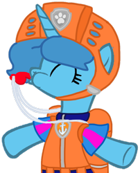 Size: 798x990 | Tagged: safe, artist:徐詩珮, spring rain, pony, unicorn, series:sprglitemplight diary, series:sprglitemplight life jacket days, series:springshadowdrops diary, series:springshadowdrops life jacket days, g4, alternate universe, base used, blowing whistle, clothes, cute, lifeguard, lifeguard spring rain, paw patrol, simple background, transparent background, whistle, whistle necklace, zuma (paw patrol)