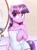 Size: 701x960 | Tagged: safe, artist:spectre-z, edit, twilight sparkle, unicorn, semi-anthro, g4, arm hooves, bathroom, colored pupils, cropped, cute, explicit source, female, mirror, naked towel, shoulder fluff, solo, towel, twiabetes, unicorn twilight