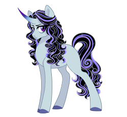 Size: 2700x2500 | Tagged: safe, artist:gigason, oc, oc only, pony, unicorn, female, high res, mare, offspring, parent:king sombra, simple background, solo, transparent background