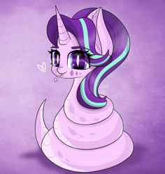 Size: 3768x3996 | Tagged: safe, artist:janelearts, starlight glimmer, inkanyamba, original species, snake pony, g4, female, high res, looking at you, meme, solo, species swap, tongue out